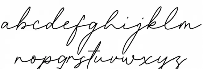 Allena Signature Schriftart Kleinbuchstaben