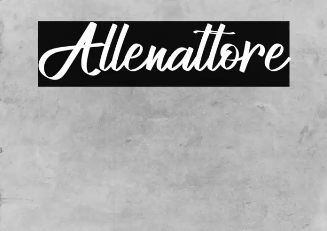 Allenattore Font examples