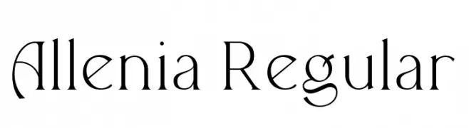 Allenia Regular  Frei Schriftart Herunterladen