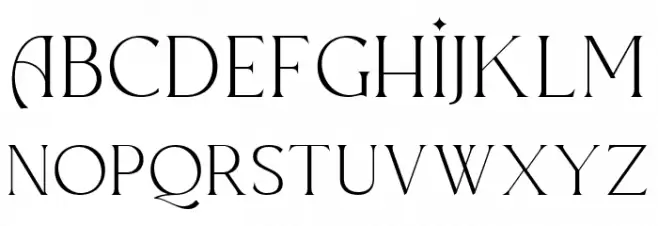 Allenia Regular Schriftart Groß