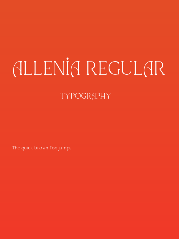 Allenia Regular Poster