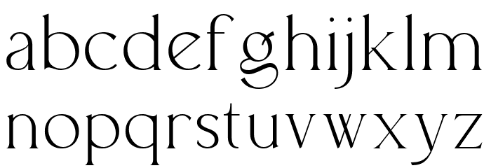 Allenia Regular Font LOWERCASE