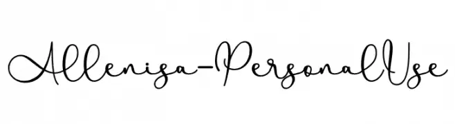 Allenisa - Personal Use  Frei Schriftart Herunterladen