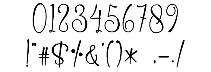 Allenisa - Personal Use Font OTHER CHARS