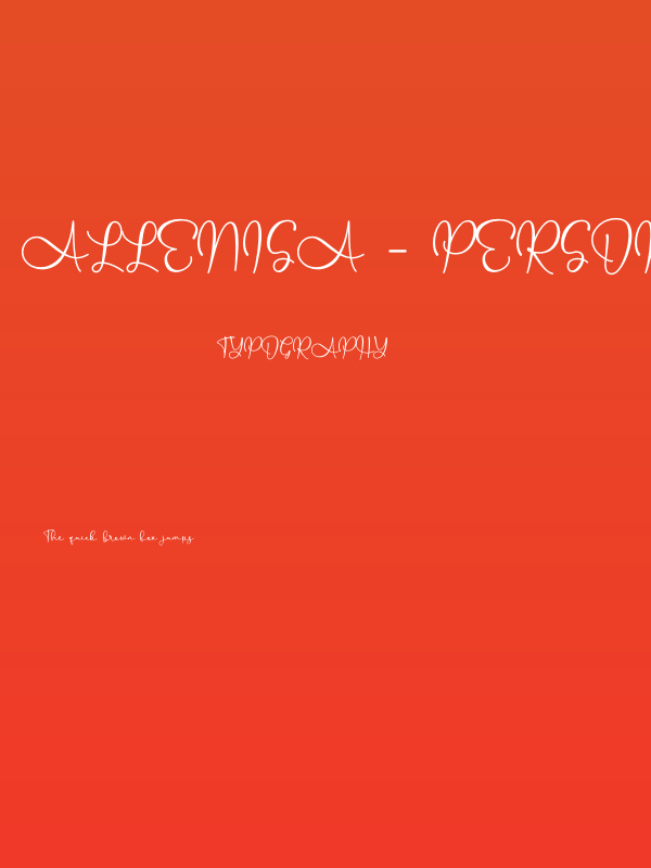 Allenisa - Personal Use Poster