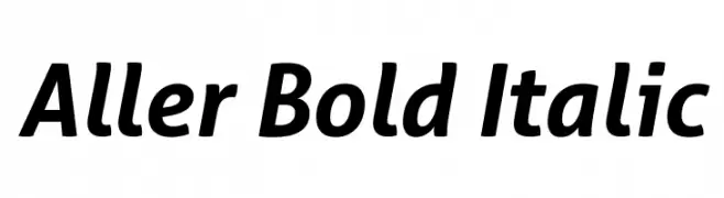Aller Bold Italic 