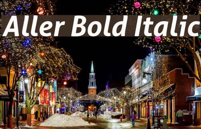 Aller Bold Italic Font examples