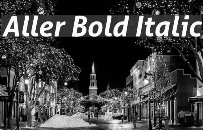 Aller Bold Italic Font examples