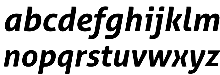 Aller Bold Italic Font LOWERCASE