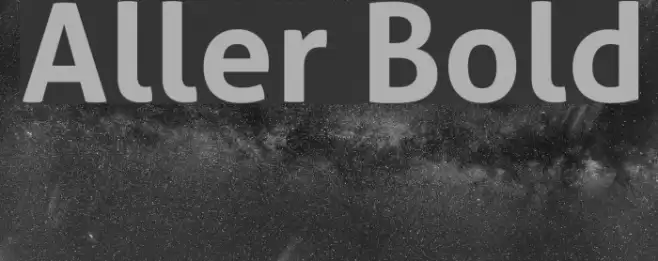 Aller Bold Font examples