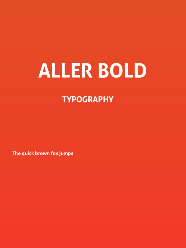 Aller Bold Poster