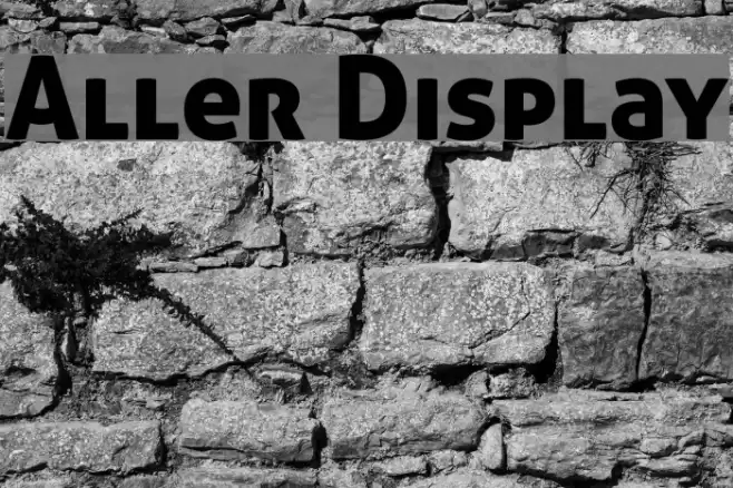 Aller Display Caratteri examples