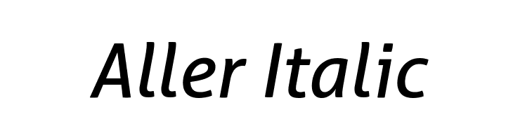 Aller Italic Font