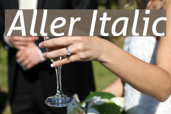 Aller Italic Font examples