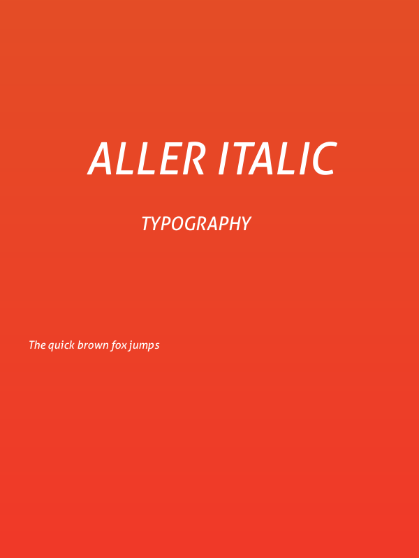 Aller Italic Poster
