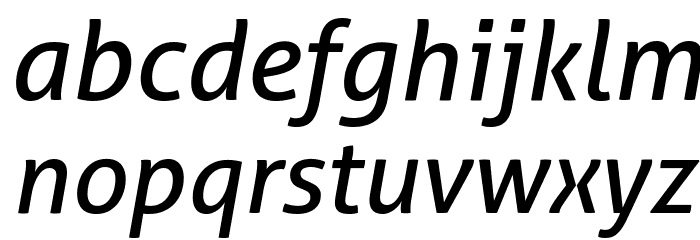 Aller Italic Font LOWERCASE