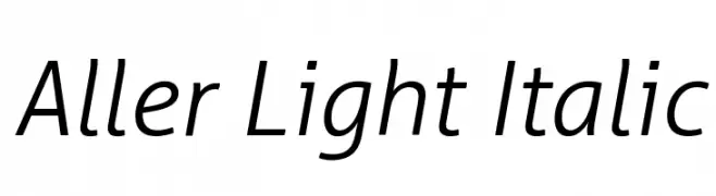 Aller Light Italic 