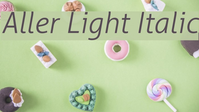 Aller Light Italic Font examples