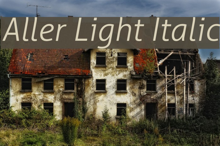 Aller Light Italic Font examples