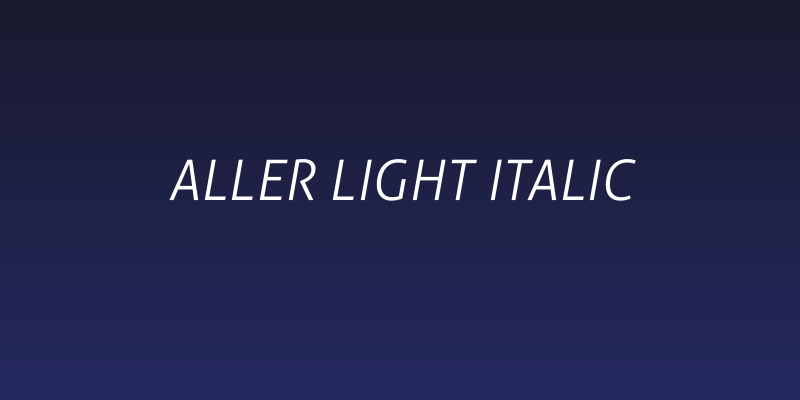 Aller Light Italic Social Header