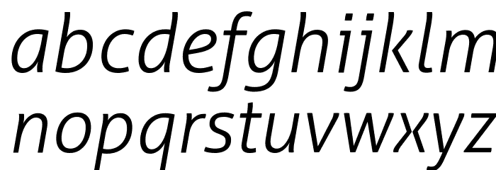 Aller Light Italic Font LOWERCASE