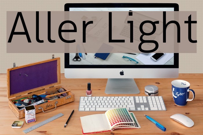 Aller Light Font examples