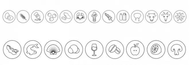 Allergen Outline Font UPPERCASE