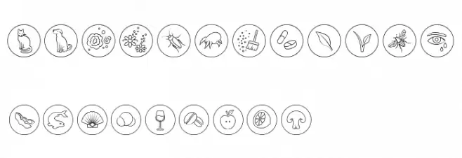 Allergen Outline Fuentes MINÚSCULAS