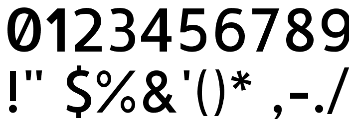 Allerta Medium Font OTHER CHARS