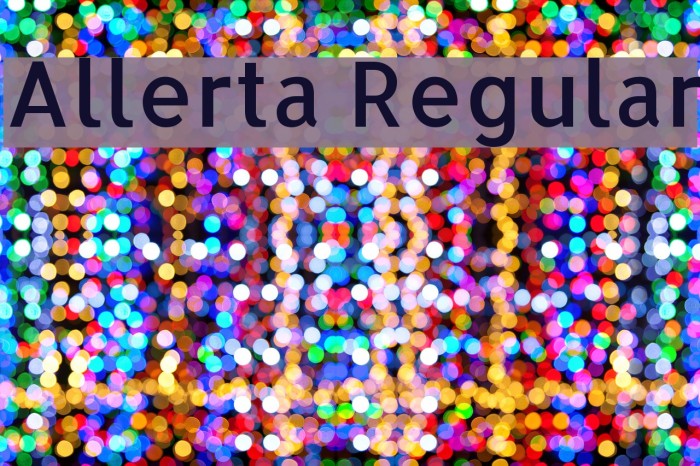 Allerta Regular Font examples