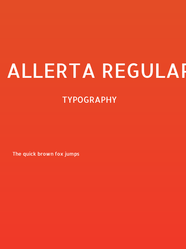 Allerta Regular Poster