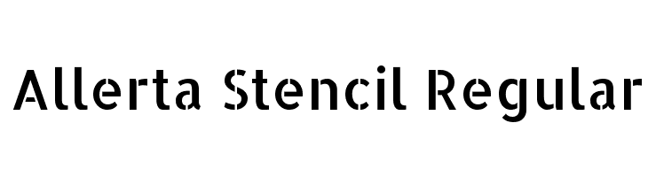 Allerta Stencil Regular Caratteri