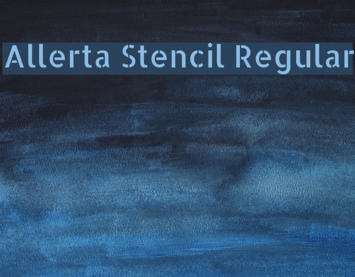 Allerta Stencil Regular Font examples
