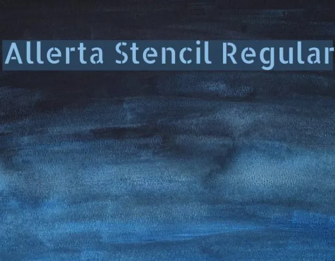 Allerta Stencil Regular Example 2