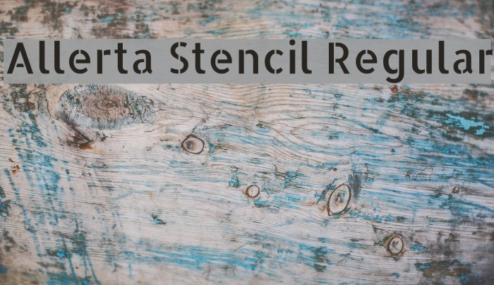 Allerta Stencil Regular Font examples