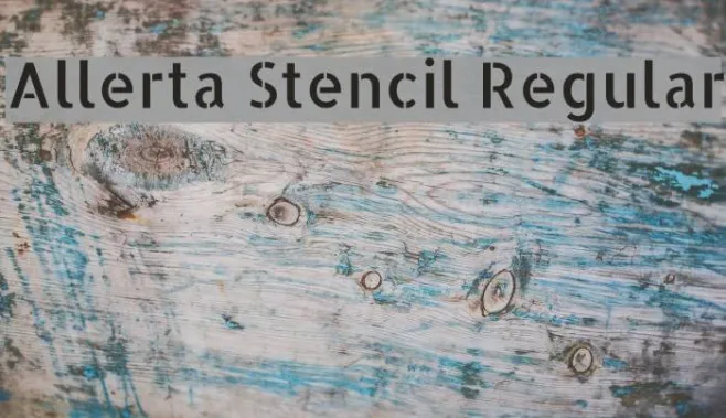 Allerta Stencil Regular Example 3