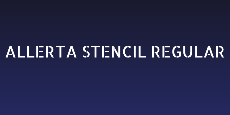 Allerta Stencil Regular Social Header