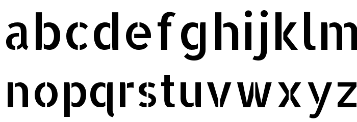 Allerta Stencil Regular Font LOWERCASE