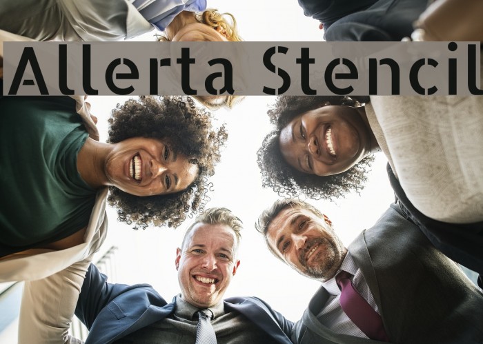 Allerta Stencil Font examples
