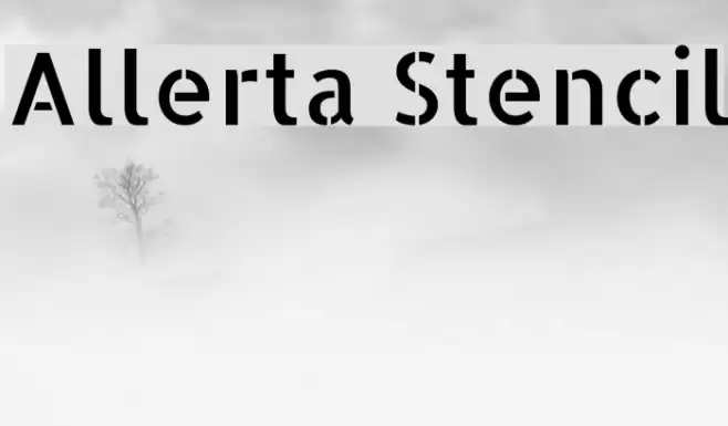 Allerta Stencil Font examples