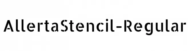 AllertaStencil-Regular  Descarca Fonturi Gratis