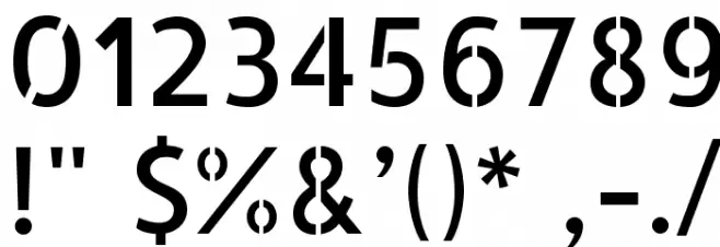 AllertaStencil-Regular Font Alte caractere