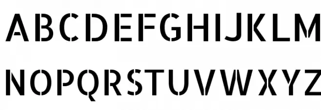 AllertaStencil-Regular Schriftart Groß