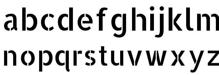 AllertaStencil-Regular Font LOWERCASE