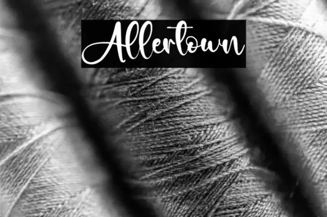 Allertown Font examples