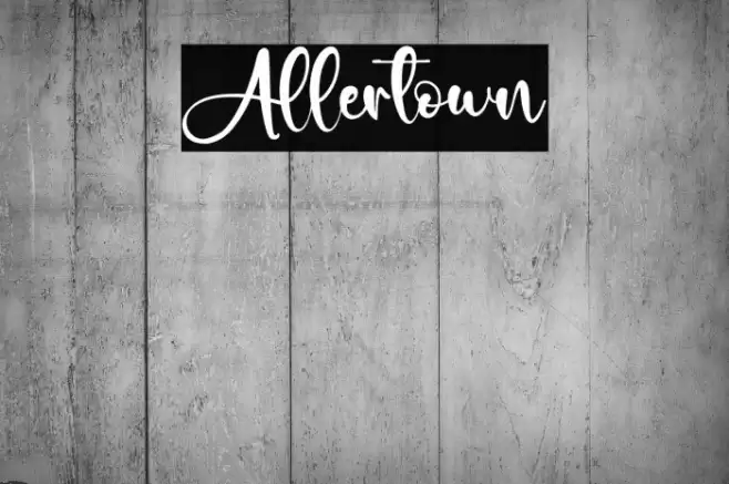 Allertown Font examples