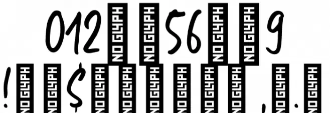 Alles Kaputt DEMO Regular Шрифта ДРУГИЕ символов