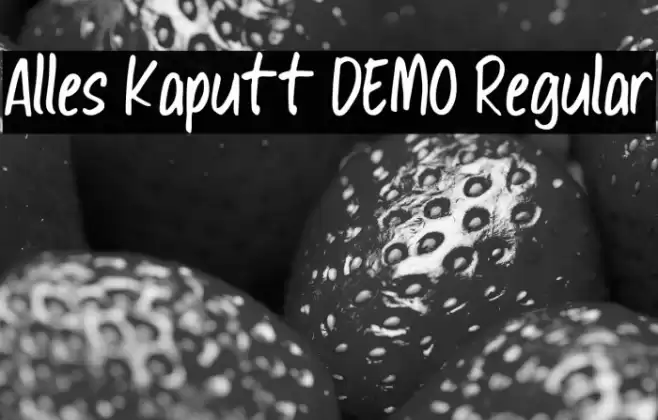 Alles Kaputt DEMO Regular Шрифта examples