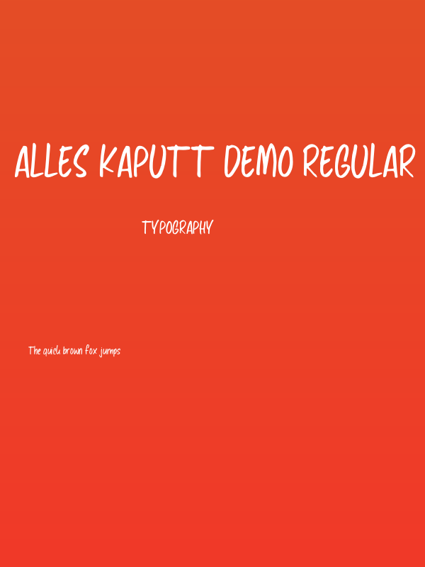 Alles Kaputt DEMO Regular Poster