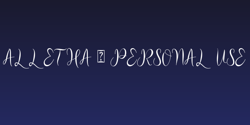 Alletha - Personal Use Social Header